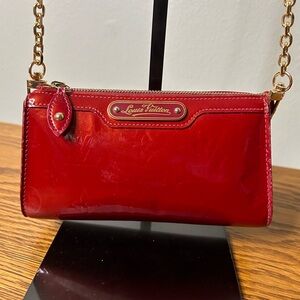 Louis Vuitton red vernis crossbody pouch
